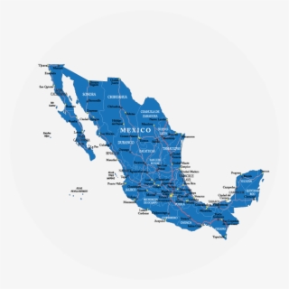 Mapa De Mexico Vector Png #9853858