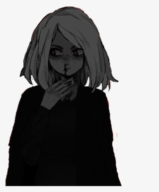 #girl #tumblr #creepy #blood #hurt #dark - Illustration #9856336