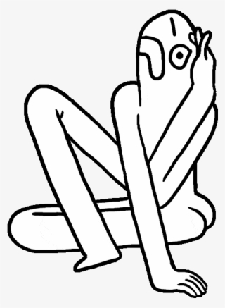 Nervous Monday Sticker By Clipart , Png Download - Line Art #9856477