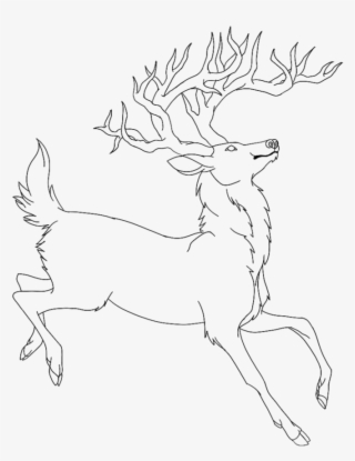 Free Stag Now - Deer Lineart Ms Paint #9856973