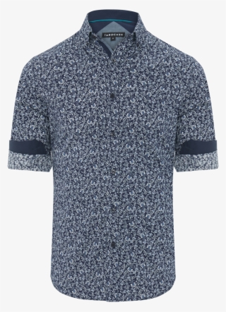 Navy Maurice Floral Print Shirt - Tarocash Shirts #9857558