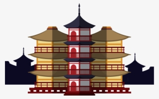 Landmark Clipart Japanese - Japanese Temple Clipart Png #9857560