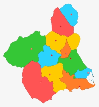 File Partidos Judiciales De Murcia - Murcia Flag Map #9857736