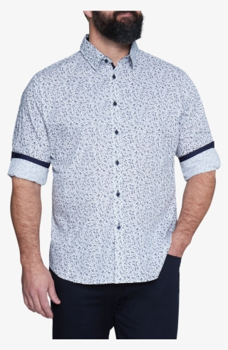 Navy Stirling Floral Print Shirt - Gentleman #9857809