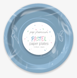 Pastel Disposable Paper Plates 23cm - Circle #9862251