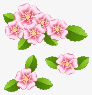 Pink Flowers Transparent Png Clip Art Image - Flower Transparent File #9863565
