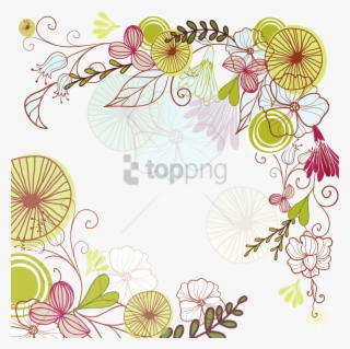 Free Png Colorful Floral Corner Borders Png Png Image - Corner Flowers Frame Png #9865370