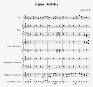Happy Birthday Creation Sheet Music For Flute, Piano, - Sheet Music #9865734