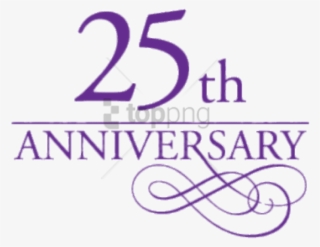 Free Png 25th Anniversary Purple Letters Png Image - 25th Wedding Anniversary Png #9867439