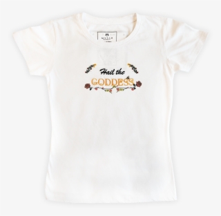 Hail The Goddess Woman Tshirt Embroidered Mstar Shop - Text Minimalist Shirt Design #9868074