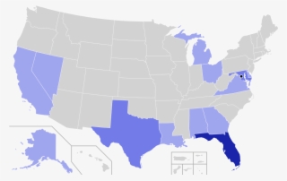 Map Of Trips Made By Donald Trump Within The United - States With Death Penalty #9869106