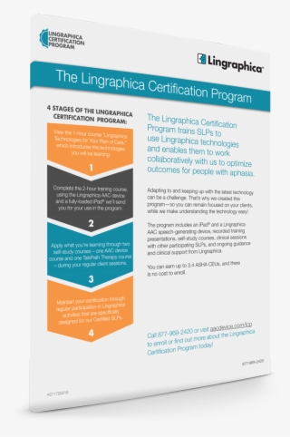 Interested In Becoming A Lingraphica Certified Technology - Brochure #9869925
