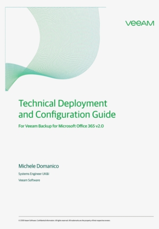 Technical Deployment And Configuration Guide For Veeam - Document #9870065
