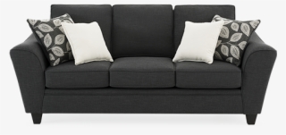 Image For Dark Grey Upholstered Sofa With Decorative - Studio Couch #9871648