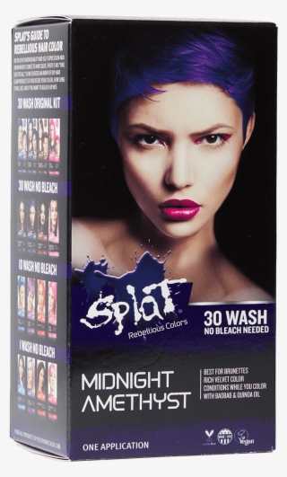 Splat 30 Wash No Bleach Semi-permanent Hair Dye Midnight - Splat Hair Dye Pink Purple #9872765