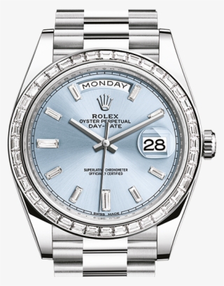 Replica Watches Rolex Day Date Platinum And Diamonds - Day Date 40 Rolex Platinum #9876838