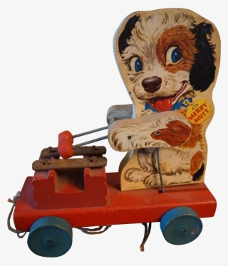 Fisher Price Merry Mutt Wooden Pull Toy - Toy Vehicle #9876948