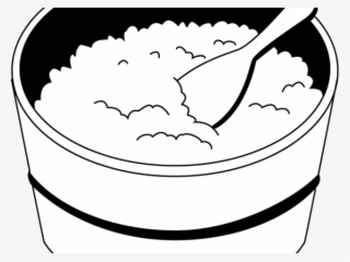 Rice Clipart Bowl Rice - Rice Clipart Png Black And White #9877587