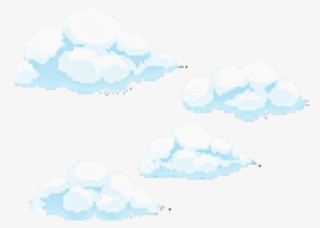 #blue #clouds #aesthetic #nuvens #pixel #kawaii - Clouds Pixel Art Png #9881438