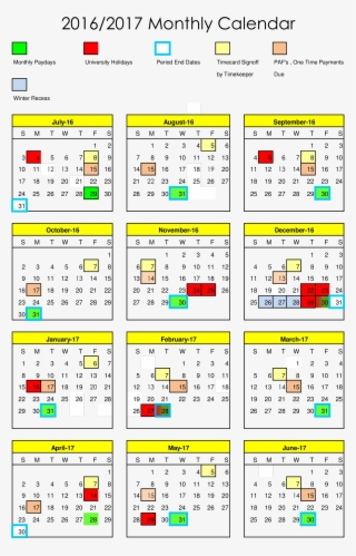 Printable Monthly Calendar Format - Number #9881486