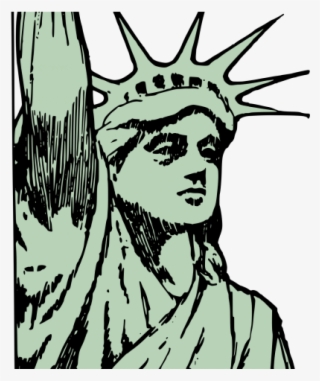 Statue Of Liberty Clipart Face - Statue Of Liberty Drawing Cartoon #9882308