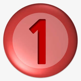 Days, One, Ball, Shapes, Numbers, Round, Icon, Button - Vermelho Numero 1 #9882322