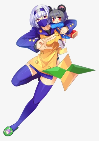 3girls Animal Ears Answer Apron Bag Balaclava Bangs - Cartoon #9883676