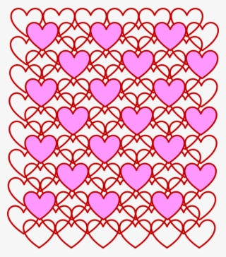 Valentine's Day, Valentine, Hearts, Love, Outline - Pattern Red #9885099