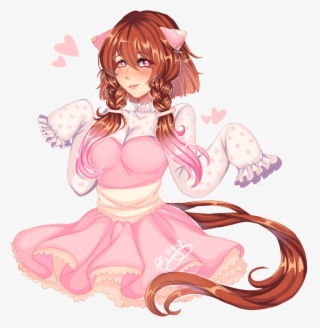 Art Trade Cute Girl Neko Girl Pink - Cartoon #9885513