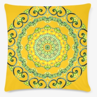 Green Lace Flowers, Leaves Mandala Design Gold Custom - Cushion #9886365 Green Lace Flowers, Leaves Mandala Design Gold Custom - Cushion #9886365
