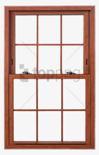 Free Png Download Double Hung Wooden Sash Window Png - Wood Look Vinyl Window #9887332