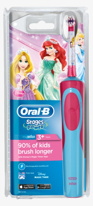 Oral-b Stages Power Kids Electric Toothbrush Disney - Oral B Princess Electric Toothbrush #9888220