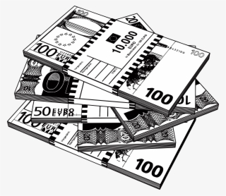 Clip Art Black And White Money #9890025