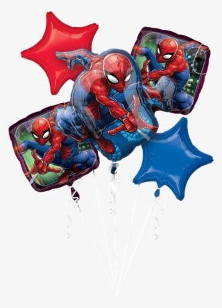 Spider-man Balloons Bouquet - 6th Birthday Spider Man #9890050