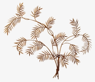 Gold Metal Bamboo Leaf - Steel Wall Decoration Png #9890303