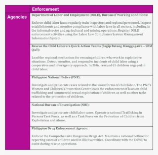 Programs And Agencies For Enforcement - Document #9890673