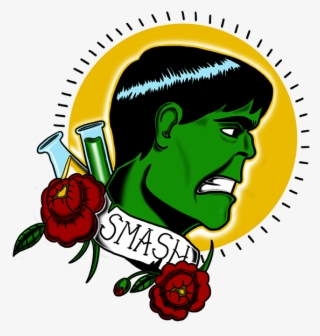 Hulk Tattoo Flash - Illustration #9890886