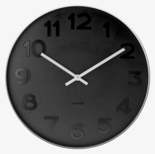Black Wall Clock By Karlsson By Present Time - Wall Clocks #9891805