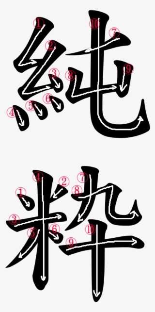 Stroke Order For 純粋 #9891919