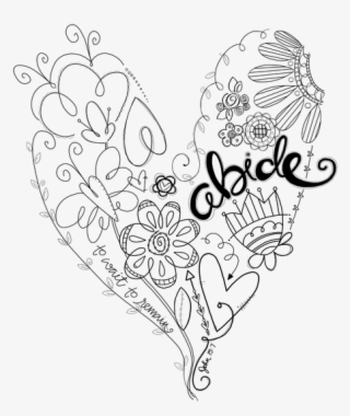 Doodleheartabide Suecarroll Bible Journaling Doodleheartabidecoloring - Line Art #9893100