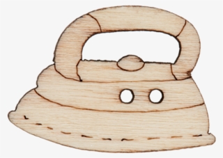 Wood Two-hole Button Flat Iron Article - Illustration #9893753