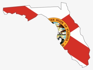 Florida Map Flag - Florida State Flag Map #9893797