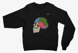 "human Skull" Fleece Raglan Sweatshirt - Sweet But Psycho Hoodie #9894424