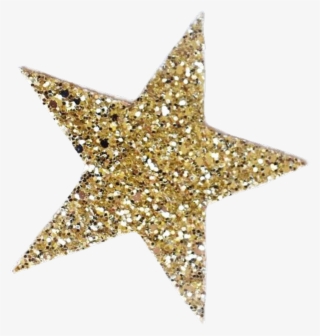 #gold Sparkly Star #freetoedit - Gold Sparkle Star Png #9894544