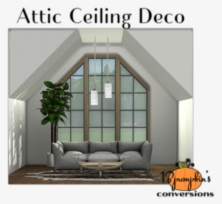 Vector Download My Blog Attic Ceiling Decor By Pumpkin - Sims 4 Attic Roof #9896925
