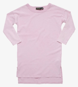 Siouxsie Acid Wash T-shirt Dress Pink - Long-sleeved T-shirt #9897168