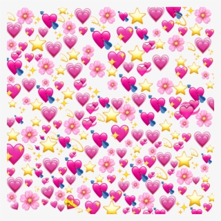 Heart Star Emoji Pink Heartpink Shine Flower Paste - Pink Emoji Combo #9898680