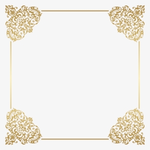 Transparent Library Gold Border Frame Png Clip Art #990068