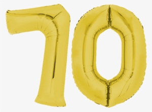 Globo De Papel De Aluminio 80 Cm Oro Letras "70" Cumpleaños - Balloon #990496
