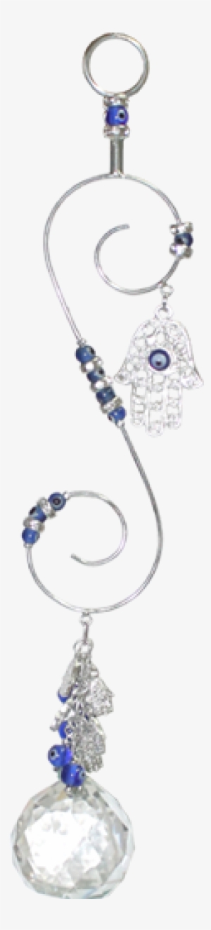 Wire Hanging Crystal Evil Eye - Crystal #991237